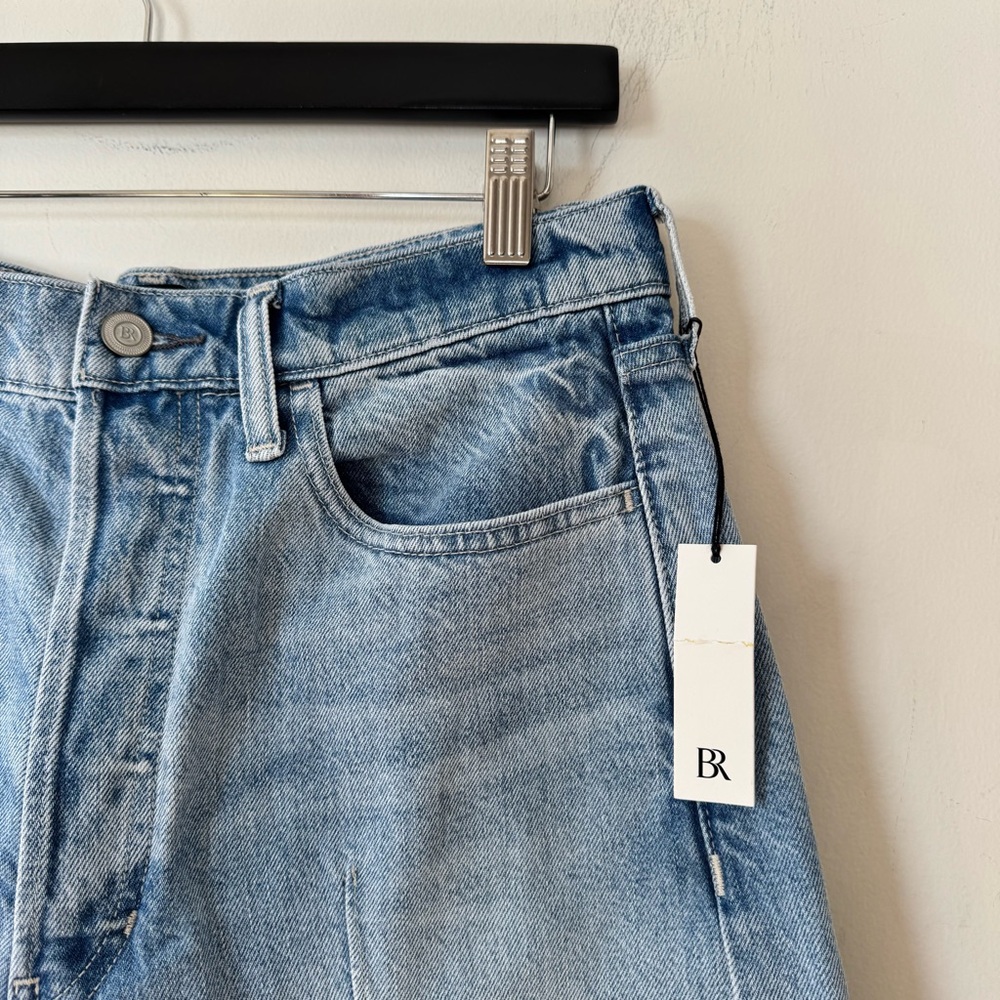 NWT BANANA REPUBLIC THE PINTUCK JEAN Wide High Rise in Light Wash 29 - Picture 8 of 12